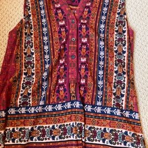 Colorful Sleeveless Tunic